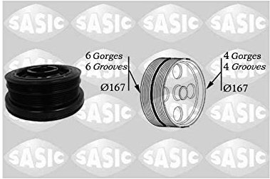 Sasic 2156034 Riemenscheibe, Kurbelwelle