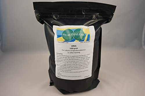 Fertilizante HealthAlgae UREA, 1200 g (grado sueco) para jardinería y cultivo de espirulina, la mayoría de los fertilizantes de nitrógeno densa fuera