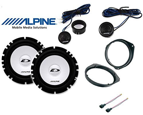 Kit 4 Casse Per Fiat Panda dal 2012 terza serie Con Adattatori E Supporti Altoparlanti Alpine Predisposizione Anteriore
