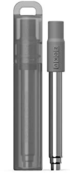 Zoku - Cannuccia telescopica con fodero, in acciaio inox, riutilizzabile
