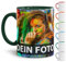 Tasse à Personnaliser Avec Votre Propre Photo - Impression XXL, Motif, Publicitaire, d'Entreprise Avec Logo - Intérieur et Anse Vert Foncé