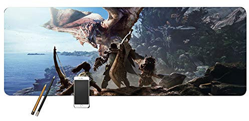 XCCV XL Gaming Mouse Pad | 800 * 300 * 3mm | Monster Hunter Mouse Pad | Spezielle Oberfläche Verbessert Geschwindigkeit und Genauigkeit | No Edge |
