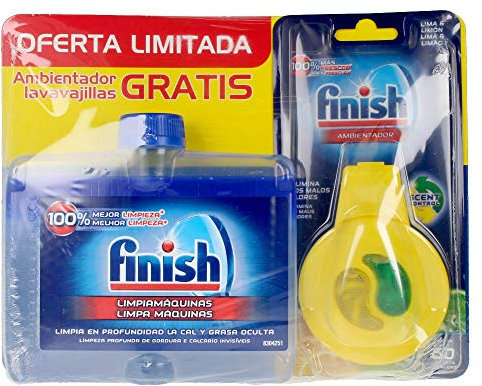 FINISH LIMPIAMAQUINAS 250ML + AMBIENTADOR LAVAVAJILLAS