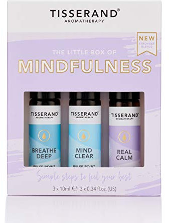 Tisserand Aromatherapy - The Little Box of Mindfulness - Breathe Deep, Mind Clear, Real Calm - 100% Natural Pure Essential Oils - 3x10ml