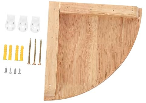 BESPORTBLE 18 cm Holz Eckregal Fächerförmige Ecke Schwimmbrett Veranstalter Display Lagerung Wandregal für Buchmonitor Pflanzer Kleinigkeiten