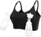 Acrawnni Women Hands Free Breast Pump Breast Feeding Pump Pumping Maternity Wireless Adjustable Nursing Bra Black