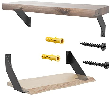 SPOROOT Regalhalterung,Regalwinkel Schwarz Schwerlast 15cm, Winkel Regal 90°Dreieck Unterstützung für Lagerregal, Küche Büro Bücherregal (4 Stück)