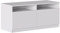 Iconico Home MIK, Meuble TV avec casiers à Jour et 2 Portes battantes, avec poignées intégrées, Bois ingéniérisé, Blanc Mat, 120 x 44,5 x 53,5 cm