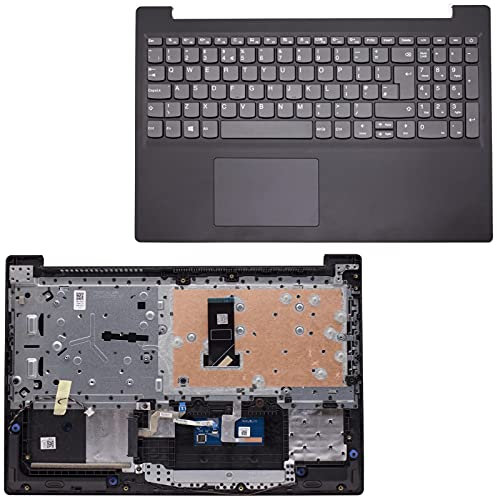 New Black Non-Backlit UK Layout Keyboard Replacement For Lenovo IDEAPAD S145-15IIL, S145-15IKB, S145-15IWL Laptop Palmrest Upper Top Case Cover with Touchpad- Sold By Wikiparts