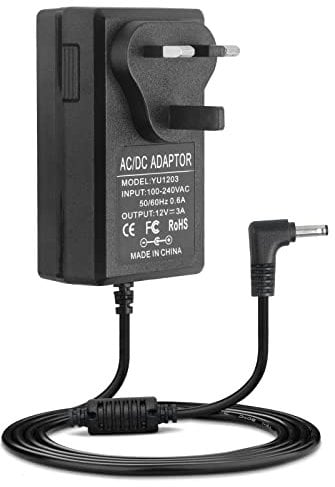12V 3A Power Supply Charger for Jumper Ezbook 2 3 X3 X4 S4 Pro X4 3S 3L Ultrabook i7S,Jumper EZpad 6 Pro 8,Medion Akoya S2218 2217 E2213 E2221T N5000 Chuwi Herobook Pro LincPlus P3 UK Cord Adapter
