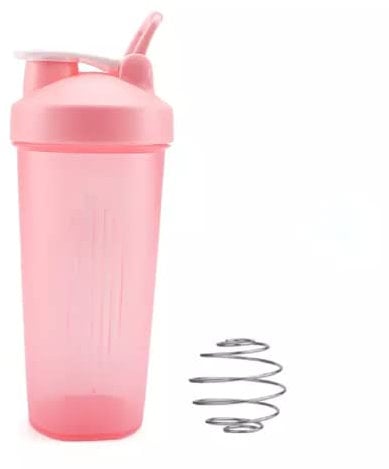 Missions Protein shaker bottle- 24oz Smoothie Bottle for sports supplements shakes- Good materials, Leak Proof 600ml Gym Shaker for Protein Shakes with Shaker Ball (pink)