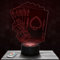 Lampephoto.fr Nachttischlampe - Touch-Nachtlicht Casino Poker-Karten 3D-LED-Lampe Illusion, Geschenkidee Weihnachten Geburtstag Junge und Mädchen Nachttischlampe Kinder- oder Erwachsenenzimmer TOP