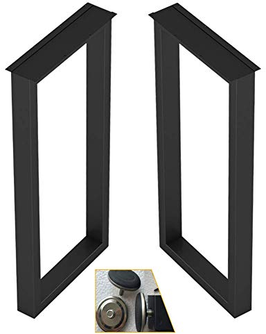 DuANgu 2er Set Verstellbar Tischgestell vierkantrohr Industrie Tischbein Metall Eisen Stuhl Bank Beine DIY M?Bel, ModernStyle,30 * 100cm