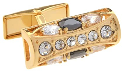 Diamant Manschettenknöpfe 2 Stück Zirkon Diamant Armband, One size, Messing, Kein Stein