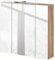 Lomadox Badezimmer Spiegelschrank 80 cm mit LED-Beleuchtung Wotaneiche B/H/T 80/75-80/16cm