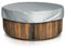 Pssopp Abdeckung Wasserdicht Tragbare Außen Terrasse Runde Aufblasbare Abdeckung Schutz Badewanne Pool Staubs Chutz (190 Silber Polyester TAFT) (Grau)