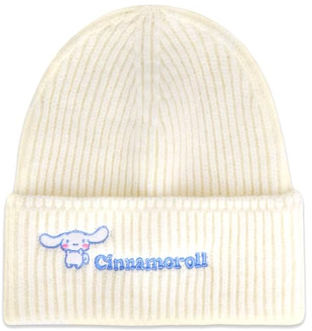 Roffatide Anime Cinnamoroll Nette Beanie Hut Kawaii Lolita JK Caps Winter Strickmütze für Jungen Mädchen Bestickte Beanie Cap Blau
