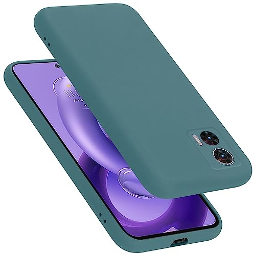 Cadorabo Hülle kompatibel mit Motorola Edge 30 NEO Hülle Silikon Handyhülle für Edge 30 NEO Case aus flüssigem Silikon- Kratzfeste und stoßfeste dünne TPU Schutzhülle - Liquid GRÜN