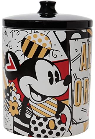 Enesco Disney Britto Midas Mickey and Minnie Mouse Always Original Cookie Jar Canister, 9.5 Inch, Multicolor