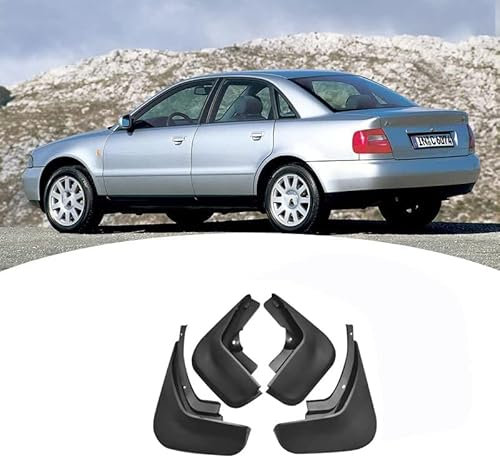 CNLIHT 4 Stück Auto Schmutzfänger Spritzschutz für Audi A4 B7 B8 B9 2004-2008, Gummi Schlammklappen, Auto Kotflügel Kit Auto Externes Zubehör