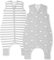 Mama Cheetah Gigoteuse pour tout-petit avec pieds 4-5 T, 0,5 TOG en coton biologique avec jambes, pour marcheurs avec fermeture éclair à 2 voies, gigoteuse pour filles et garçons, 2 paquet Moyen