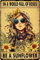 Hippie Boho Wall Art, in the World Full of Roses Be a Sunflower Metal Tin Sign for Kitchen Decorative Cafe Bar Home Metal Plate 5.5x8 Inch