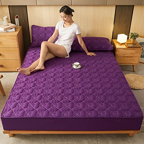 JIANINGHOME Bettlaken mit,120x200,Mikrofaser Matratzenauflage Superweich Matratzen Topper Tiefe Tasch