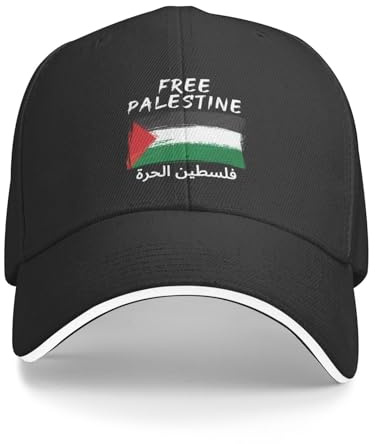Oudrspo Casquette Free Palestine, Je Soutiens la Palestine, Casquette de Camionneur, priez pour la Palestine, Casquette de Baseball Forte pour Hommes et Femmes, Noire