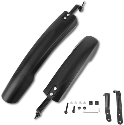 Oumers Fahrrad-Schutzblech-Set, Tragbarer Fahrrad-Schutzblech vorne und Hinten, Verstellbarer Mountainbike-Schmutzfänger für 24/26/27,5-Zoll-Fahrräder