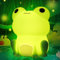 Anywin Nettes grünes Frosch-Nachtlicht für Kinder, dimmbare weiche Frosch-Silikon-Lampen bunte wiederaufladbare LED-Tier-Lichter für Zimmerdekoration Weihnachten Geburtstag Kinder Tag