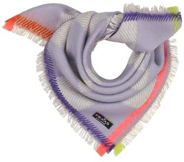 FRAAS Cashmink Tuch 62 x 66 cm - Weicher als Kaschmir - Halstuch mit Blockkaro-Design - Made in Germany - Sustainability Edition Lilac Breeze