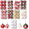 Miaoyak 6 Stück 6 cm Schnee-Weihnachtskugel-Anhänger für Weihnachtsbaum-Dekoration, Party, hängende Ornamente, Weihnachtsdekoration