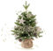 HpLive 50 cm Kleiner künstlicher Weihnachtsbaum, grüner künstlicher Weihnachtsbaum für den Schreibtisch, rotierende Spieluhr, Weihnachtsdeko