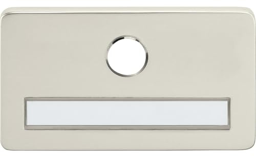MARCHESI Namensschild vorgerichtet für Spion, mit 14 mm Bohrung, Edelstahl matt