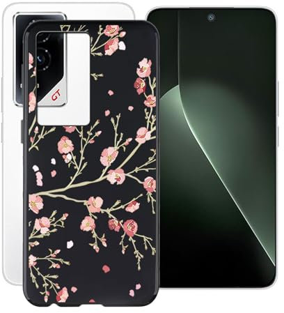 YQINHHME Schwarz Stoßfest Hülle für Honor GT AMG-AN00 (6.70 Zoll), Ultradünne Anti-Kratzen Handyhülle Cover Weiches Silikon Schutzhülle Tasche für Honor GT AMG-AN00 - Kamelie