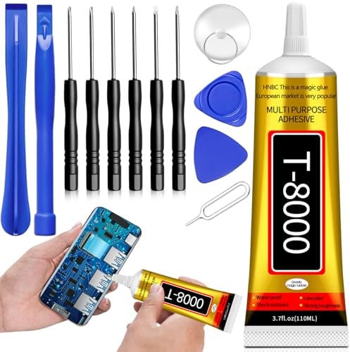 Handy Display Kleber Smartphone Glue - 110ml Glaskleber Mit Reparatursatz Rhinestone Glue, Handy Kleber Rückseite, Glasreparaturflüssigkeit für Schuhkleber Stoffkleber Textilkleber