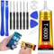 Handy Display Kleber Smartphone Glue - 110ml Glaskleber Mit Reparatursatz Rhinestone Glue, Handy Kleber Rückseite, Glasreparaturflüssigkeit für Schuhkleber Stoffkleber Textilkleber