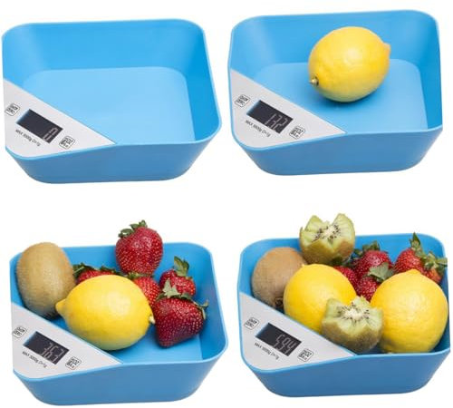 PRETYZOOM 1 Pieza balanzas electronicas con bandeja kitchen scale food scale báscula comida Balanza para hornear alimentos Sky-blue
