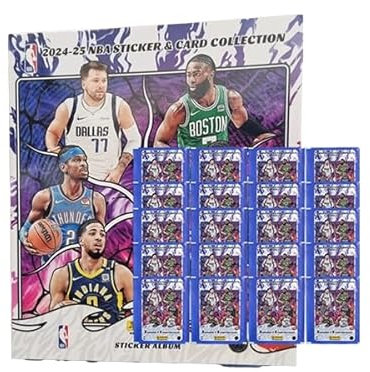 Panini NBA Basketball Saison 2024/25 Sticker & Cards - 1x Stickeralbum + 20x Stickertüten