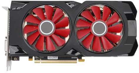Gugxiom Computergrafikkarten, 8 GB GDDR5 256 -Bit -Grafikkarte für Gaming -PC mit 2 Cooling -Fans 1244 MHz 7000 MHz GPU für 8K -Display- und Videoanwendungen