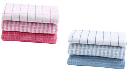 HOUDERCO 6stücke Küchenwaschtücher Geschirrspüllappen Küchentücher Für Küche Möbel Fenster Reinigen Und Händeabwischen Mit Hoher Saugfähigkeit Antihaftwirkung Öl Und Feiner Dekontamination