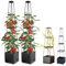 Tomaten Rankhilfe Obelisk mit Blumenkasten, 2 Stück Tomatentopf Pflanzkübel mit Rankgitter für Tomaten & Kletterpflanzen, Tomatenturm Pflanzkasten mit Wasserspeicher den Innen- und Außenbereich