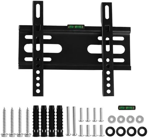 Supporto da parete per TV da 14 – 42 pollici, piatto e curvo LED/LCD/OLED, supporto per TV a parete, max VESA 200 x 200 mm, capacità 25 kg
