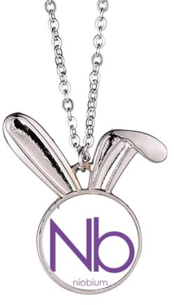 no/no Chestry Elements Halskette mit Anhänger, Hase, Übergangsmetalle, Niob, Kaninchen, Tierschmuck, Geschenk