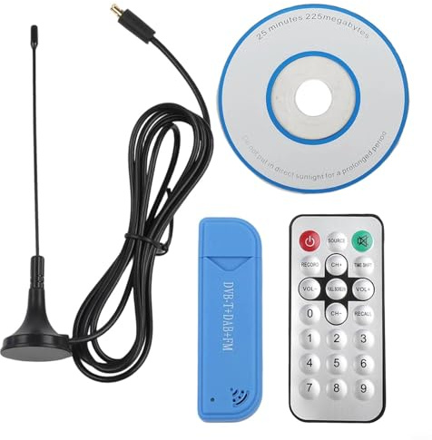 EffiFish USB 2.0 Digital TV Tuner Dongle With Antenna, For RTL2832U R828D A300U, 25MHz-1760MHz FM Receiver For Software Defined Radio Applications