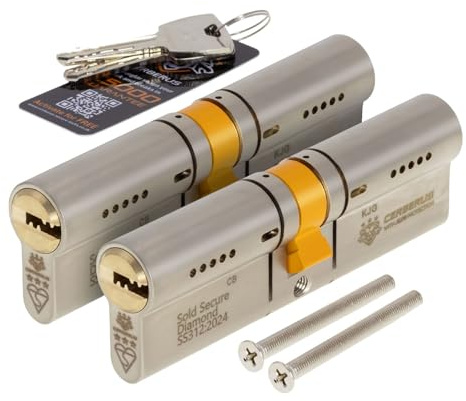 CERBERUS TS007 3-Star Keyed-Alike Euro Cylinder Door Locks - 50/50 (100mm)