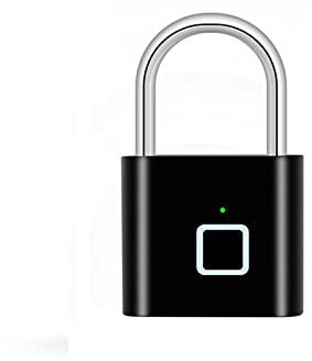 DIGNIFE Smart Lock, Tuya Smart Fingerprint Padlock USB Rechargeable Door Lock Biometric Thumbprint Padlocks Zinc Alloy APP Unlock