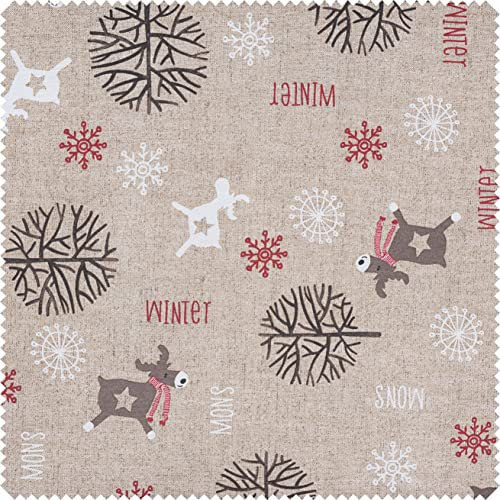 Unbekannt Motiv-Stoff Leinenoptik Frozen, 140 cm breit, Meterware
