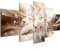 Runa Art - Bilder Blumen Lilien 200 x 100 cm 5 Teilig XXL Wanddekoration Design Beige Braun 020151a