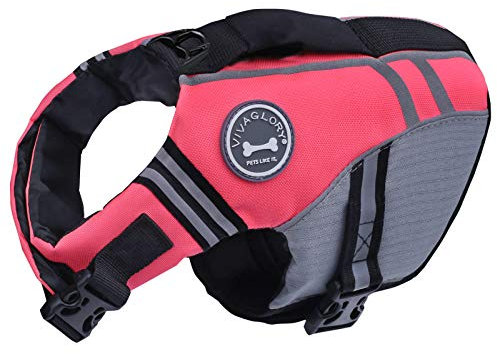 VIVAGLORY Schwimmweste Hund Sportstil Hunde Schwimmweste Schwimmhilfe Rettungsweste Schwimmwesten Hundeschwimmweste for Schwimmhilfe Auftrieb XS